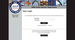 Desktop Screenshot of aimsregistration.com